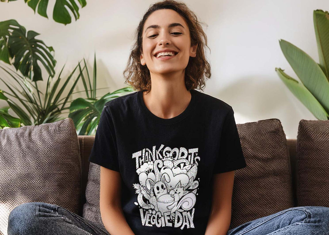 Veganes Leben leicht gemacht: Warum ein schwarzes T-Shirt mit Frontprint in deinem Kleiderschrank nicht fehlen sollte