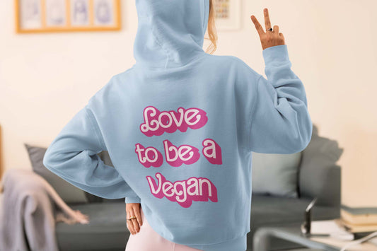 ✨ NEW IN: Unser "Love to be a Vegan" Hoodie im Barbie-Look! ✨